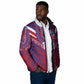 Custom Haiti National Football Padded Jacket Dashiki Sporty Style - African Pride