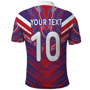 Custom Haiti National Football Polo Shirt Dashiki Sporty Style - African Pride