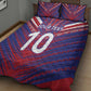 Custom Haiti National Football Quilt Bed Set Dashiki Sporty Style - African Pride