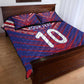 Custom Haiti National Football Quilt Bed Set Dashiki Sporty Style - African Pride