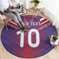 Custom Haiti National Football Round Carpet Dashiki Sporty Style - African Pride