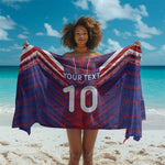 Custom Haiti National Football Sarong Dashiki Sporty Style - African Pride