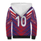Custom Haiti National Football Sherpa Hoodie Dashiki Sporty Style - African Pride