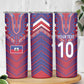 Custom Haiti National Football Skinny Tumbler Dashiki Sporty Style - African Pride