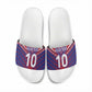 Custom Haiti National Football Slide Sandals Dashiki Sporty Style - African Pride