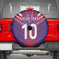 Custom Haiti National Football Spare Tire Cover Dashiki Sporty Style - African Pride