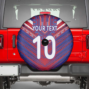 Custom Haiti National Football Spare Tire Cover Dashiki Sporty Style - African Pride