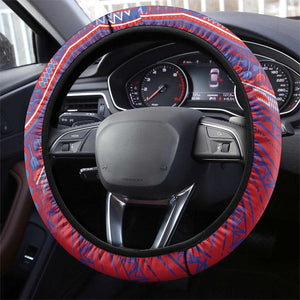 Haiti National Football Steering Wheel Cover Dashiki Sporty Style - African Pride