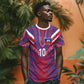 Custom Haiti National Football T shirt Dashiki Sporty Style - African Pride