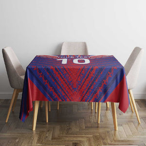Custom Haiti National Football Tablecloth Dashiki Sporty Style - African Pride