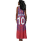 Custom Haiti National Football Tank Maxi Dress Dashiki Sporty Style - African Pride