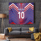 Custom Haiti National Football Tapestry Dashiki Sporty Style - African Pride