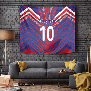 Custom Haiti National Football Tapestry Dashiki Sporty Style - African Pride