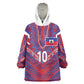 Custom Haiti National Football Wearable Blanket Hoodie Dashiki Sporty Style - African Pride