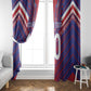 Custom Haiti National Football Window Curtain Dashiki Sporty Style - African Pride