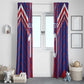Custom Haiti National Football Window Curtain Dashiki Sporty Style - African Pride