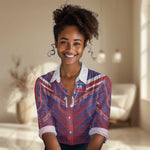 Custom Haiti National Football Women Casual Shirt Dashiki Sporty Style - African Pride