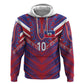 Custom Haiti National Football Zip Hoodie Dashiki Sporty Style - African Pride