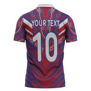 Custom Haiti National Football Zipper Polo Shirt Dashiki Sporty Style - African Pride