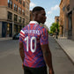 Custom Haiti National Football Zipper Polo Shirt Dashiki Sporty Style - African Pride