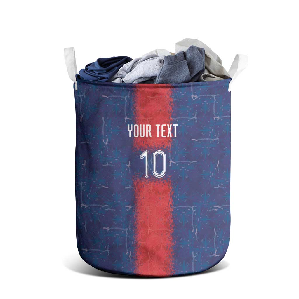 Custom Haiti National Football Laundry Basket Haiti Emblems Motif - African Pride