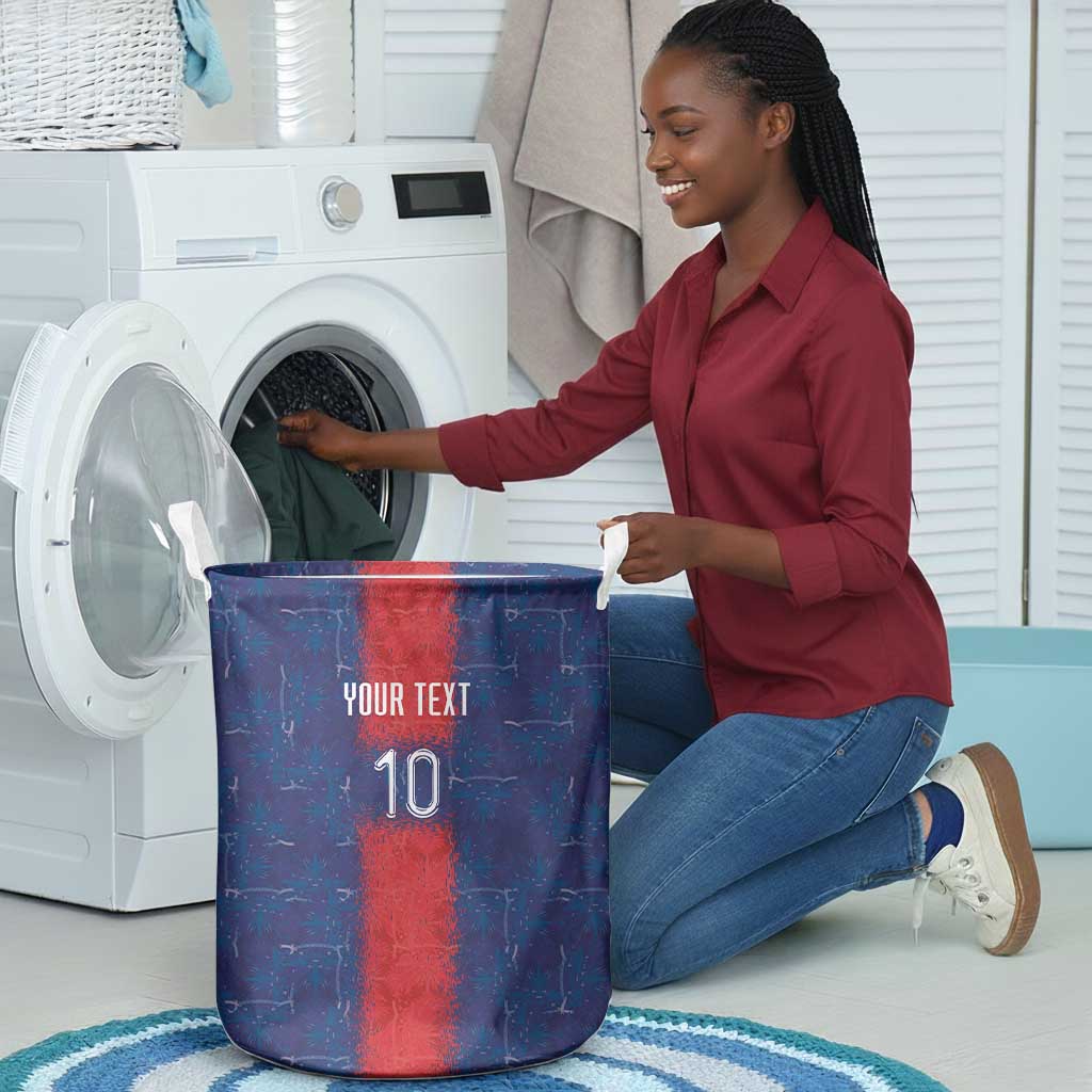 Custom Haiti National Football Laundry Basket Haiti Emblems Motif - African Pride