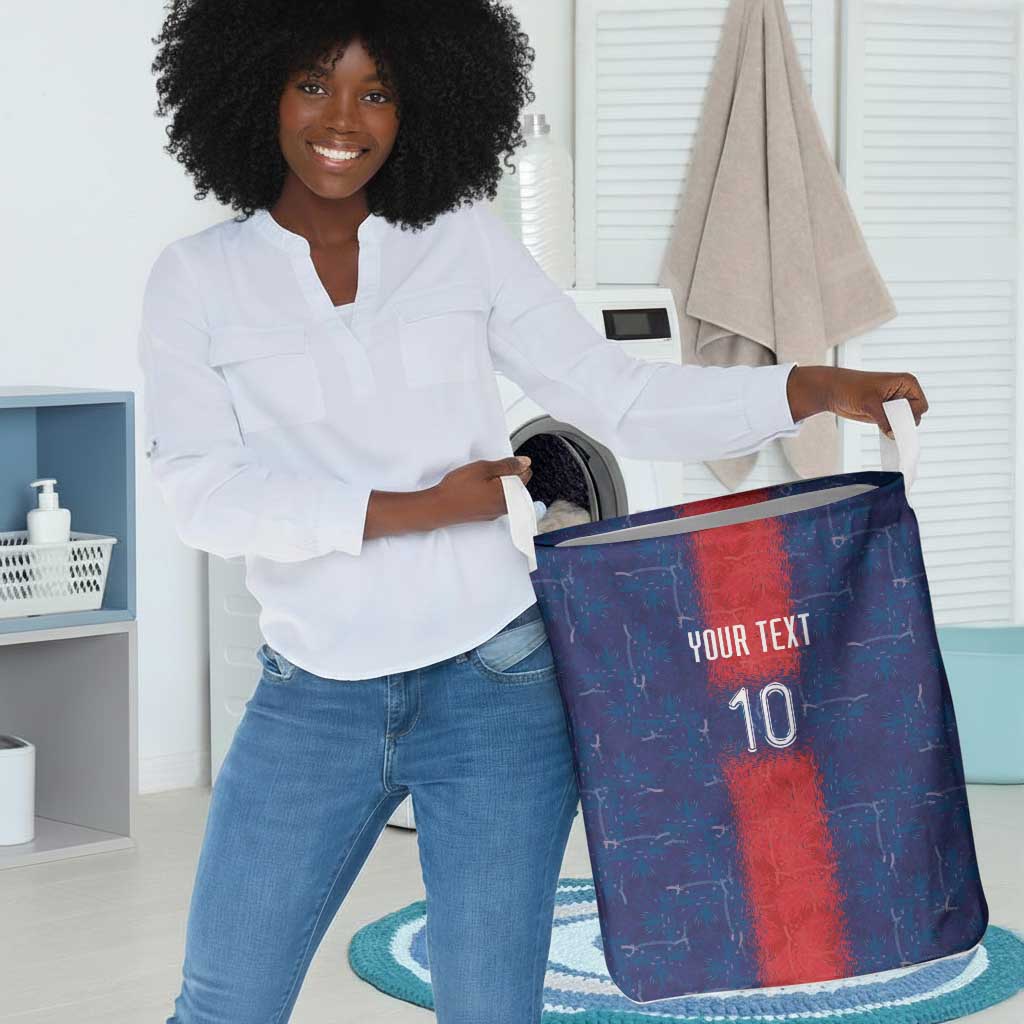 Custom Haiti National Football Laundry Basket Haiti Emblems Motif - African Pride