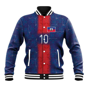 Custom Haiti National Football Baseball Jacket Haiti Emblems Motif - African Pride