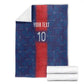 Custom Haiti National Football Blanket Haiti Emblems Motif - African Pride