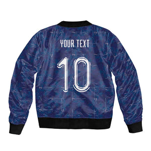 Custom Haiti National Football Bomber Jacket Haiti Emblems Motif - African Pride