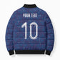 Custom Haiti National Football Bomber Puffer Jacket Haiti Emblems Motif - African Pride