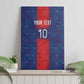 Custom Haiti National Football Canvas Wall Art Haiti Emblems Motif - African Pride