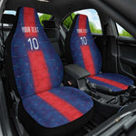 Custom Haiti National Football Car Seat Cover Haiti Emblems Motif - African Pride
