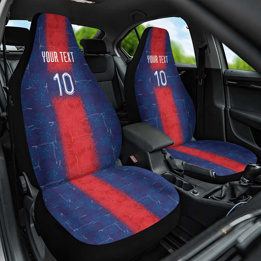 Custom Haiti National Football Car Seat Cover Haiti Emblems Motif - African Pride
