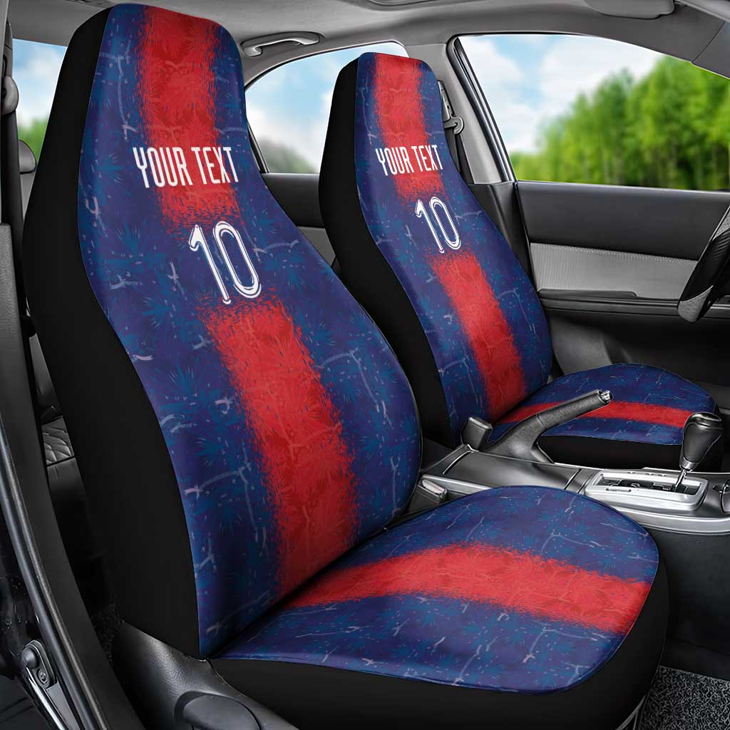 Custom Haiti National Football Car Seat Cover Haiti Emblems Motif - African Pride