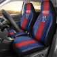 Custom Haiti National Football Car Seat Cover Haiti Emblems Motif - African Pride