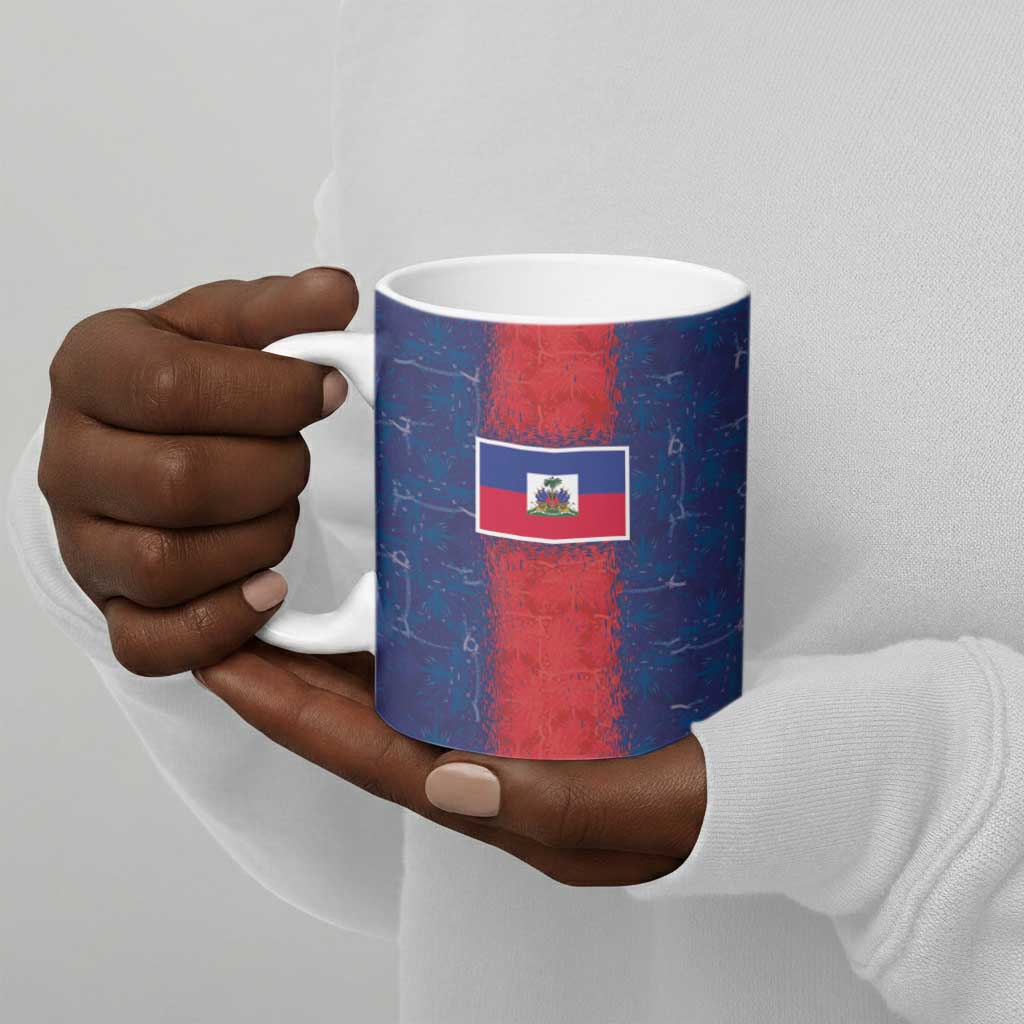 Custom Haiti National Football Ceramic Mug Haiti Emblems Motif - African Pride