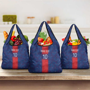 Custom Haiti National Football Grocery Bag Haiti Emblems Motif - African Pride