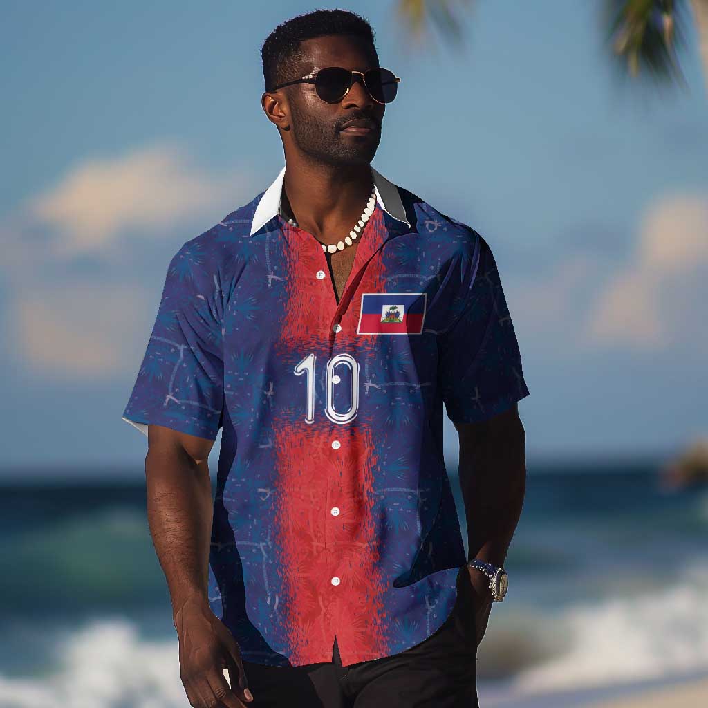 Custom Haiti National Football Hawaiian Shirt Haiti Emblems Motif - African Pride