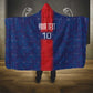 Custom Haiti National Football Hooded Blanket Haiti Emblems Motif - African Pride