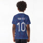 Custom Haiti National Football Kid Polo Shirt Haiti Emblems Motif - African Pride