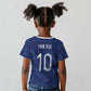 Custom Haiti National Football Kid T shirt Haiti Emblems Motif - African Pride