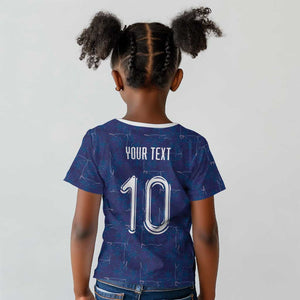Custom Haiti National Football Kid T shirt Haiti Emblems Motif - African Pride