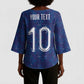 Custom Haiti National Football Kimono Sleeve Blouse Haiti Emblems Motif - African Pride