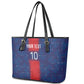 Custom Haiti National Football Leather Tote Bag Haiti Emblems Motif - African Pride