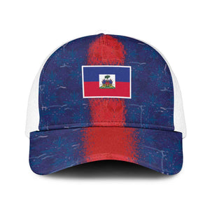 Haiti National Football Mesh Trucker Cap Haiti Emblems Motif - African Pride