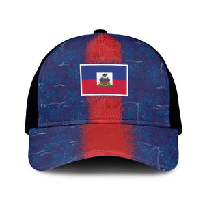 Haiti National Football Mesh Trucker Cap Haiti Emblems Motif - African Pride