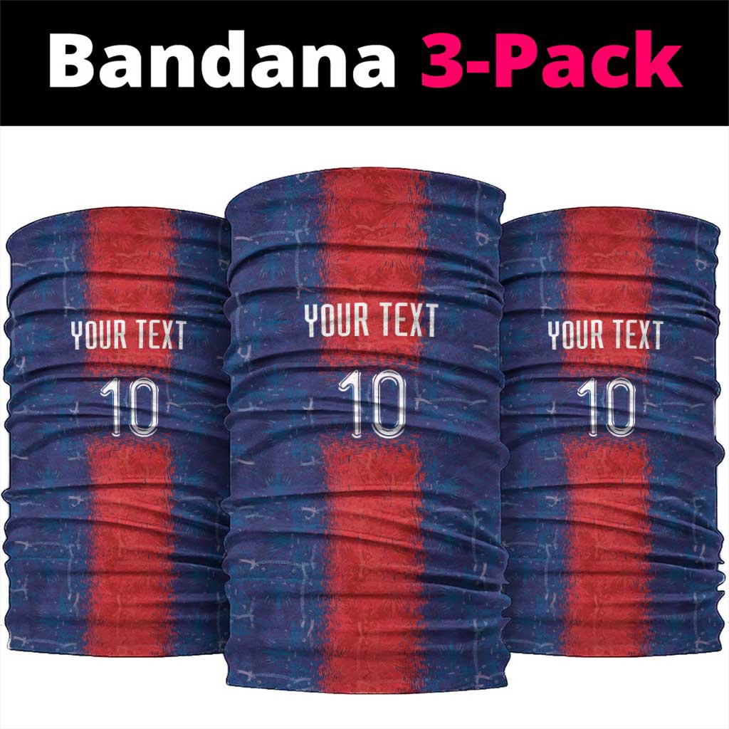 Custom Haiti National Football Neck Gaiter Haiti Emblems Motif - African Pride