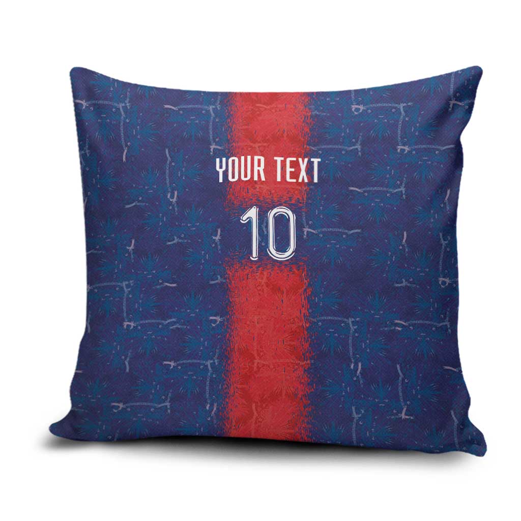 Custom Haiti National Football Pillow Cover Haiti Emblems Motif - African Pride