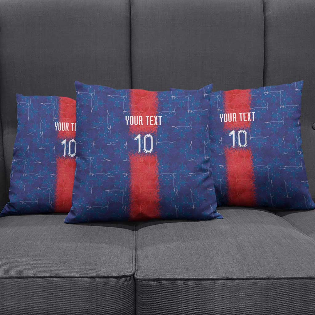 Custom Haiti National Football Pillow Cover Haiti Emblems Motif - African Pride